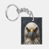 Porte-clés Portrait d'oiseaux feuillés (Devant gauche)