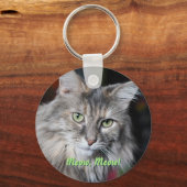 Porte-clés Portrait du chat Meow Meow (Recto)