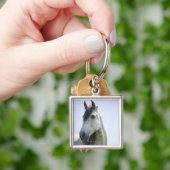 Porte-clés portrait du cheval blanc (main)