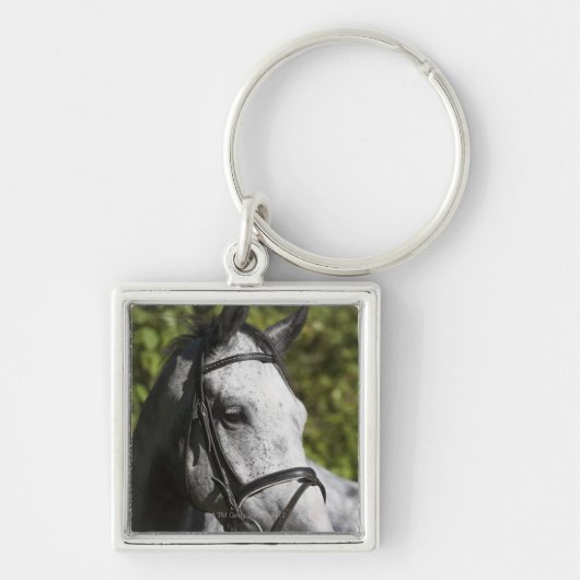 Porte-clés portrait du cheval blanc 2 (Devant)