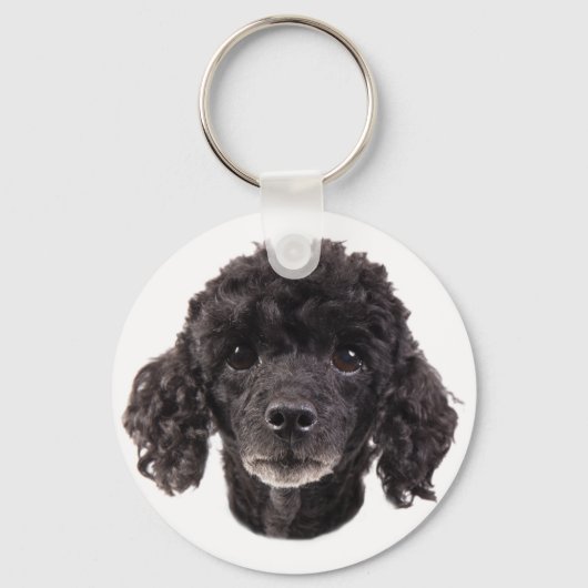 Porte-clés Portrait d'un caniche noir (Recto)