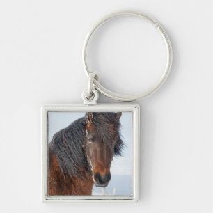 Porte-clés Portrait d'un cheval islandais royal