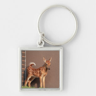 Porte-clés Portrait d'un faon (cerf de Virginie)