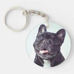 Porte-clés Portrait d'un joyeux Bulldog français