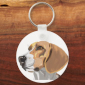 Porte-clés Portrait d'une tête de Beagle (Recto)
