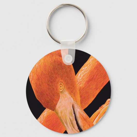 Porte-clés Portrait Flamant rose (Recto)