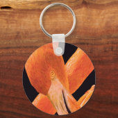 Porte-clés Portrait Flamant rose (Recto)