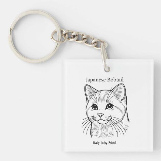 Porte-clés Portrait japonais Bobtail (Devant)