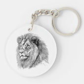 Porte-clés Portrait Lion puissant (Dos)