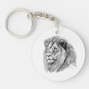 Porte-clés Portrait Lion puissant