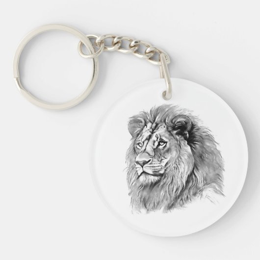 Porte-clés Portrait Lion puissant (Devant)