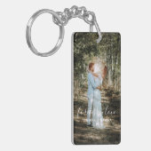 Porte-clés Portrait Mariage personnalisé Calligraphie moderne (Devant gauche)