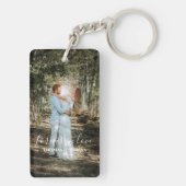 Porte-clés Portrait Mariage personnalisé Calligraphie moderne (Dos)