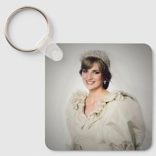 Porte-clés Portrait mariage Princess Diana stylisé (Recto)