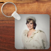 Porte-clés Portrait mariage Princess Diana stylisé (Recto)