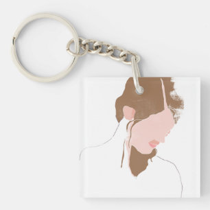 Porte-clés Portrait moderne de découpe