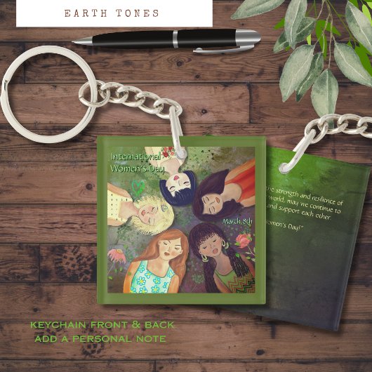 Porte-clés Portrait multiethnique de la Journée international