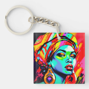 Porte-clés Portrait Pop Art