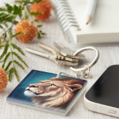 Porte-clés Portrait Posé Côté Lion-56557 (Devant Droit)