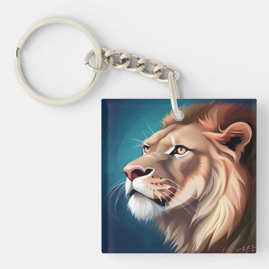 Porte-clés Portrait Posé Côté Lion-56557 (Devant)