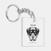 Porte-clés Portrait Rottweiler (Devant gauche)