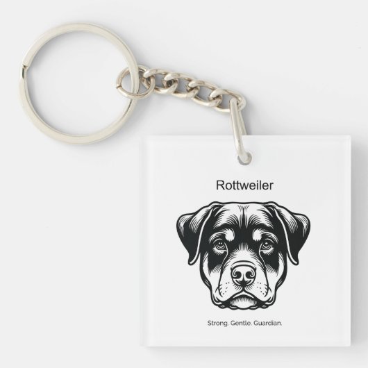 Porte-clés Portrait Rottweiler (Devant)