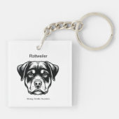 Porte-clés Portrait Rottweiler (Dos)