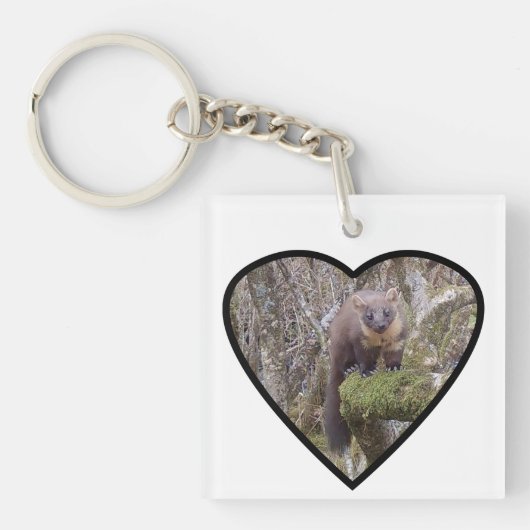 Porte-clés Portrait Unique de Créature de Forêt de Martre des (Devant)