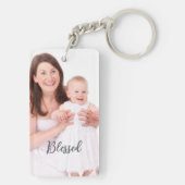 Porte-clés Portrait vertical personnalisé avec photo personne (Dos)