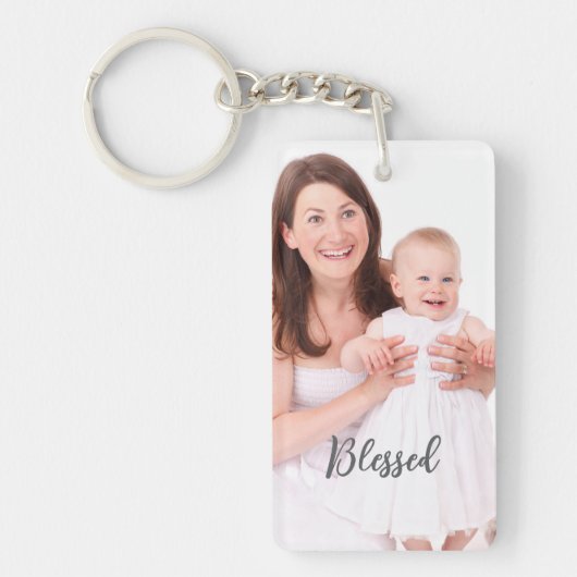 Porte-clés Portrait vertical personnalisé avec photo personne (Devant)