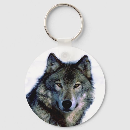 Porte-clés Portrait Wolf (Recto)