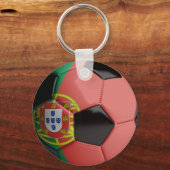 Porte-clés Portugal drapeau Soccer Ball (Recto)