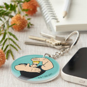 Porte-clés Pose de trame photo Johnny Bravo (Devant droit)