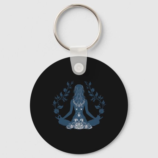 Porte-clés Pose de yoga relaxante  (Recto)