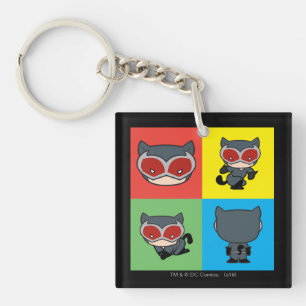 Porte-clés Poses de caractères de Chibi Catwoman