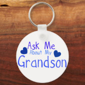 Porte-clés Posez-moi des questions sur mon petit-fils ! (Verso)
