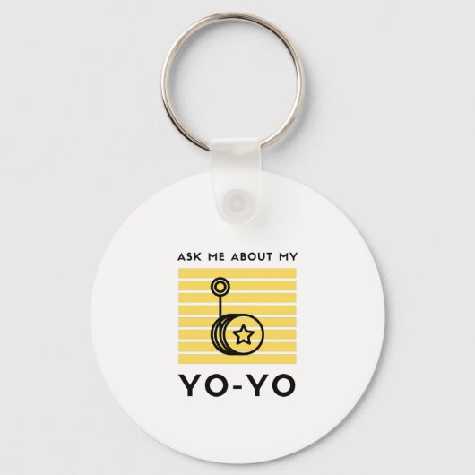 Porte-clés Posez-moi des questions sur mon yoyo (Recto)