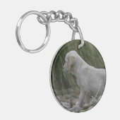 Porte-clés Position de chiot de golden retriever (Devant gauche)