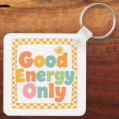 Porte-clés Positive "Good Energy Only" Checkered Frame (Verso)