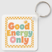 Porte-clés Positive "Good Energy Only" Checkered Frame (Dos)