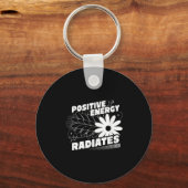 Porte-clés Positive, Rayons d'énergie Citation positive Inspi (Recto)