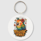 Porte-clés “Positive Vibes” Parrot (Verso)