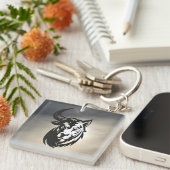 Porte-clés Poster brillant - half bull half tiger (Devant Droit)