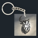 Porte-clés Poster brillant - half bull half tiger<br><div class="desc">two animals in one to decorate your interior, and make this work yours</div>