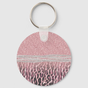 Porte-clés poster de animal Chic Girly Pink Leopard Image