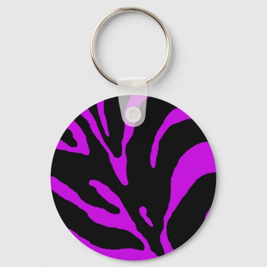 Porte-clés Poster de animal de bande violet Zebra (Recto)
