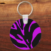 Porte-clés Poster de animal de bande violet Zebra (Recto)