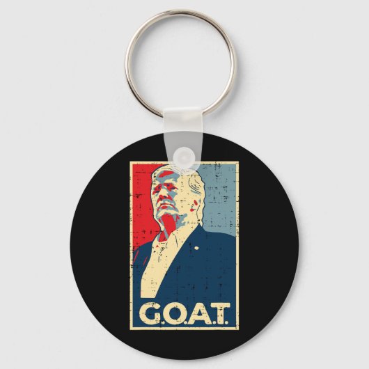 Porte-clés Poster de chèvre Trump 2024 (Recto)
