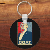 Porte-clés Poster de chèvre Trump 2024 (Recto)