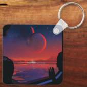 Porte-clés Poster de l'espace rétro - Les spectateurs observe (Verso)